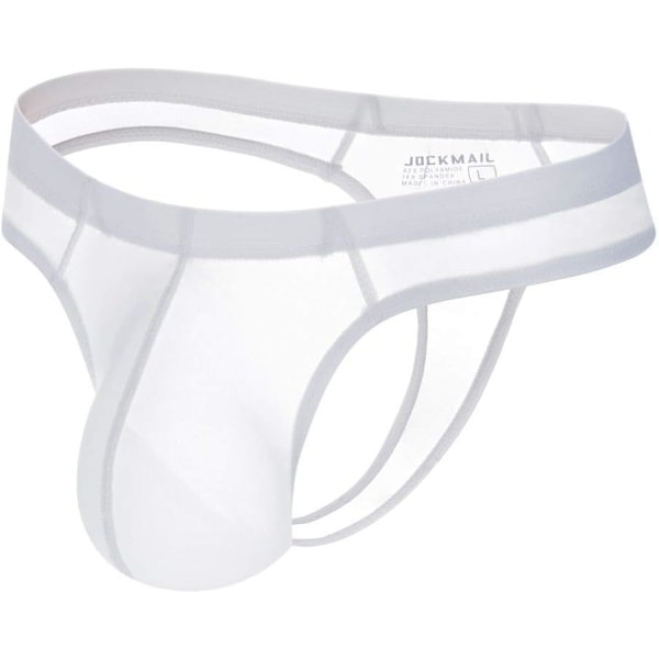2025 Senaste Modellen Herr Tanga Underkläder JockStrap Herr Bikini Underkläder G-string Jockstraps för Män Ice Silk Underkläder Vit Medium