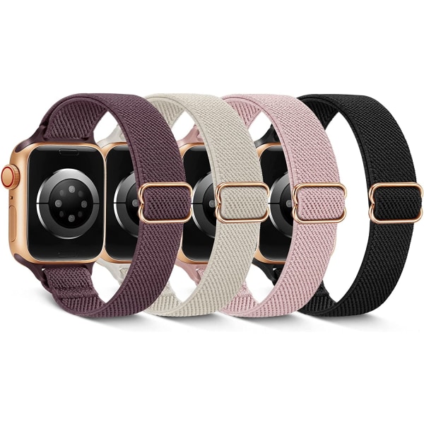 Smal och stretchig band kompatibel med Apple Watch-band 44 mm 4pcs 4 42mm/44mm/45mm