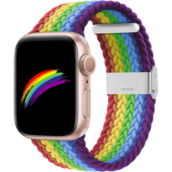 Kompatibel med Apple Watch-armband 44mm 40mm 38mm 42mm 41mm A1-Rainbow 38mm/40mm/41mm