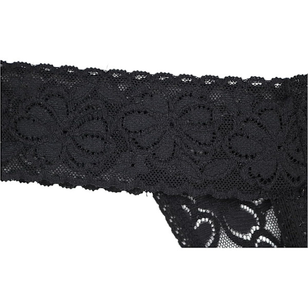 2025 Senaste Modell Spetstrosor för Kvinnor Plus Size Sexiga Underkläder T-Rygg Stretch Damtrosor Underkläder 5/6/10 Pack Svart*5 X-Large