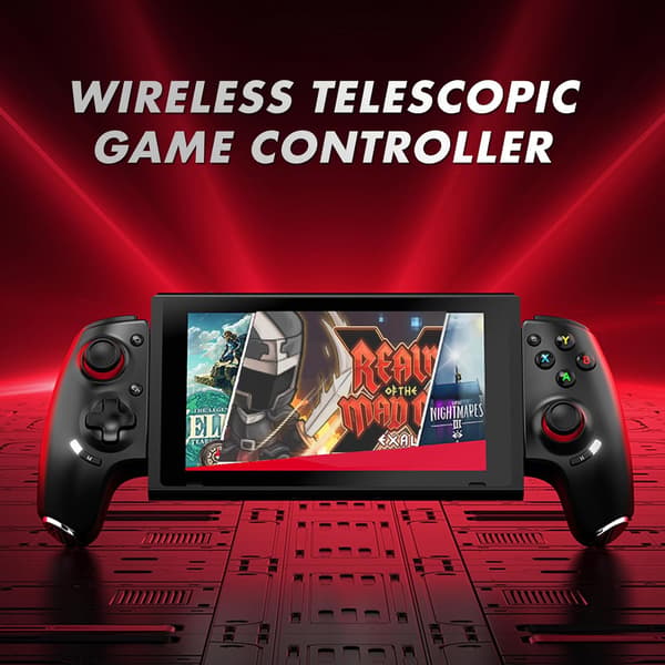 2025 Seneste Model Trådløs Bluetooth Spilcontroller til Switch/iPhone/Android - Hall Effect Joystick & Triggere - Kompatibel med Zenless