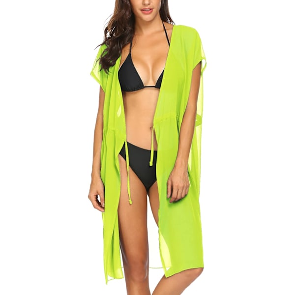 2025 Senaste Modell Dam Sommar Bikini Cover Up Sexig Transparent Baddräkt Coverup Mesh Chiffong Strandklänning Badkläder