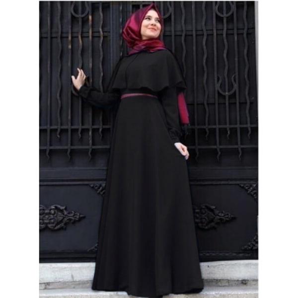 Muslim Cape Large Kläder för kvinnor med lång kjol black 2XL