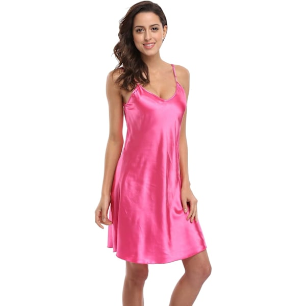 2025 Senaste Modell Dam Sexig Satin Nattskjorta Silkeslen Chemise Underkläder Morgonrock Sovkläder Nattlinne Underklänning