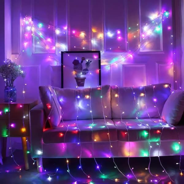 valonauha (monivärinen, 100 LED-valoa)