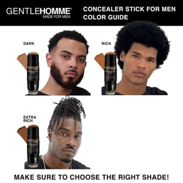 Herre Concealer Stick med børste til mørke rande, medium lys
