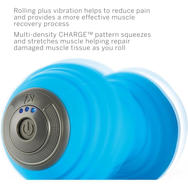 2025 Senaste Modell TriggerPoint CHARGE VIBE Tre-Hastighets Räfflad Vibrerande Portabel Foam Roller Blå