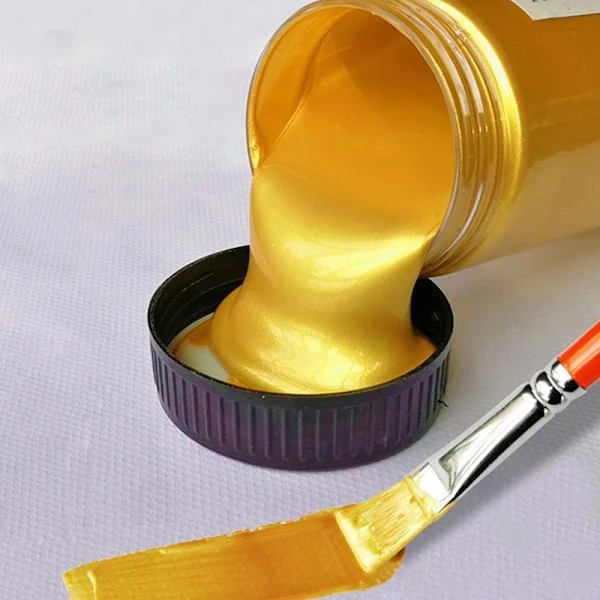 100 ml guld metallic akrylfärg Guld