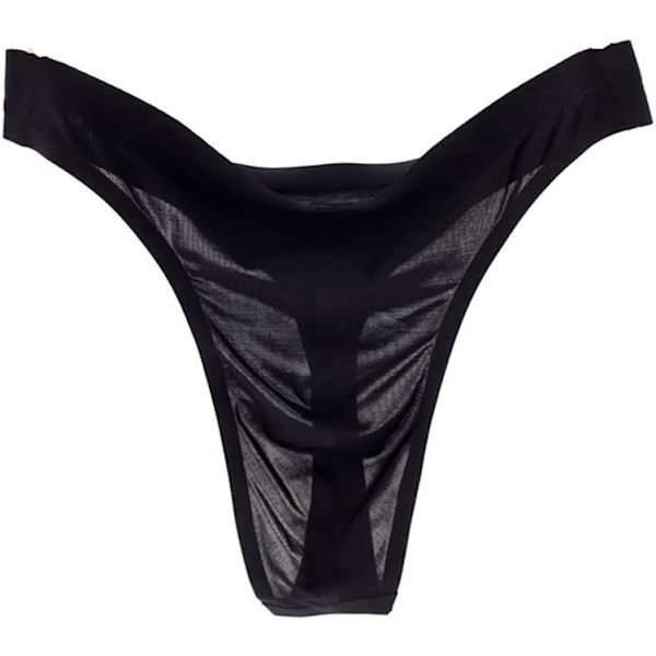 2025 Senaste Modell Sömlös Andningsbar Manlig Mjuk Ice Silk G-Strings & Trosor Underkläder Herr Kalsonger Svart XX-Large