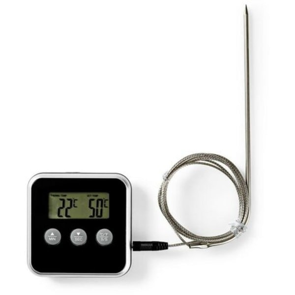Köttermometer med 0-250 °C digital display och timer
