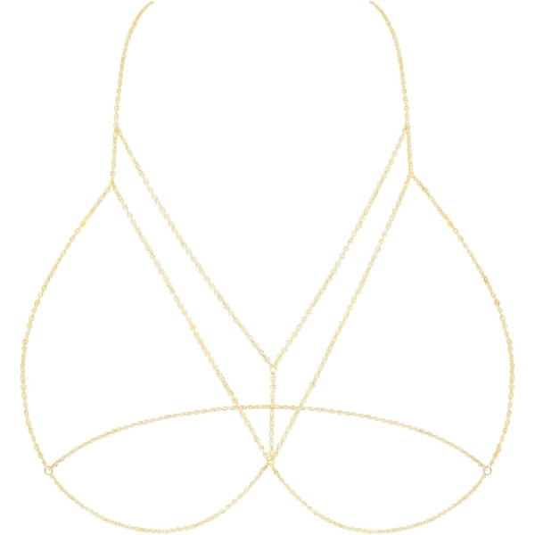 Rhinestone Chain BH Crystal Body Chains for Women Halsband gold2711
