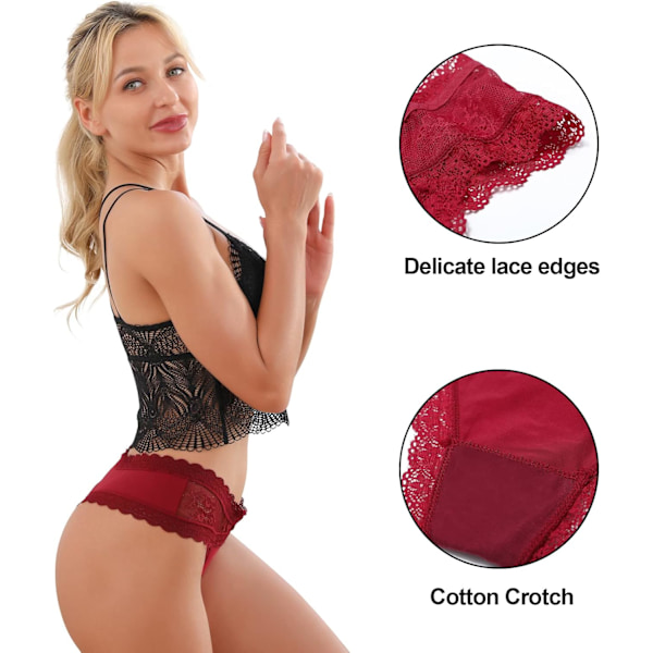 2025 Senaste Modell Sexiga Trosor för Kvinnor Spetsunderkläder Stretch Kalsonger Sömlösa Bikini Trosor Multipack S-XL 3-mixade Färger Lar