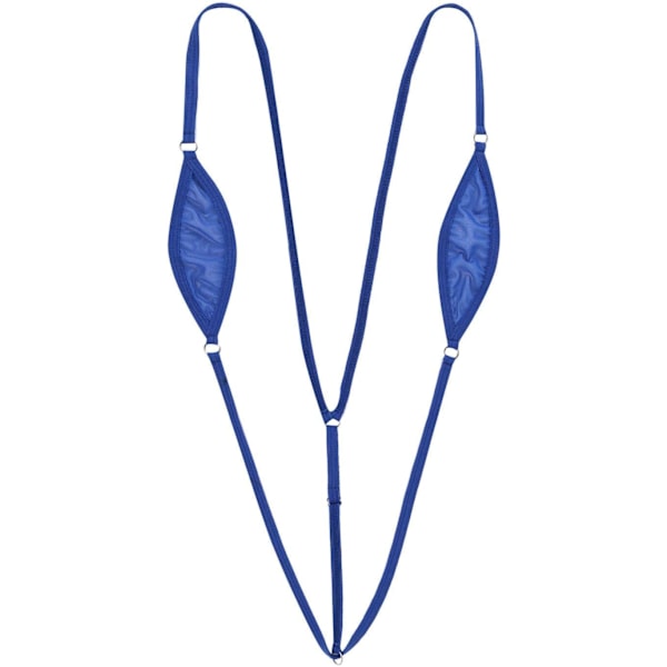 Stringtrosa Bikini Baddräkt för Kvinnor String Bikini Set Baddräkt One Piece Teddy Underkläder Royalblå