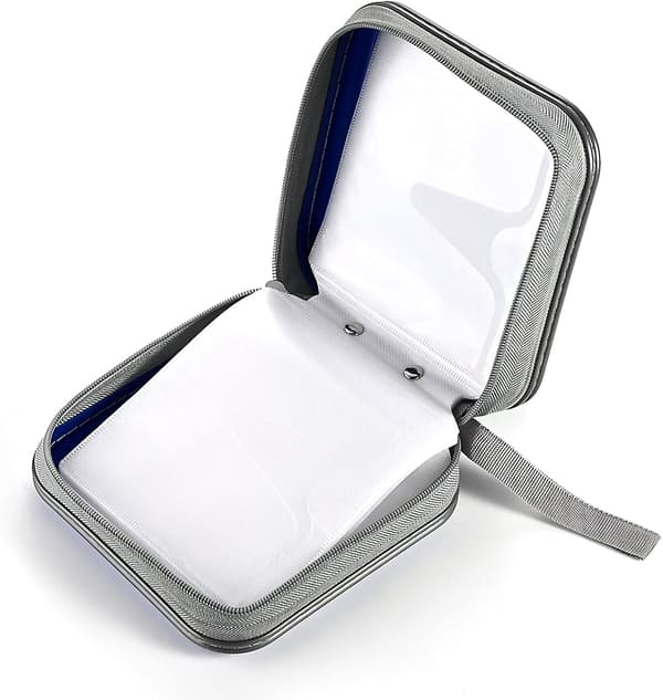DVD-etui - Bærbar CD/DVD-holder opbevaring (48 kapacitet, blå)