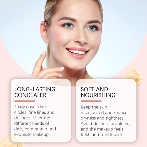 2025 Senaste Modell Ögonconcealer Täcker Ögonfläckar Lätt Lyft Och Ljusar Upp Ögonområdet För Att Förbättra Mörka Ringar Concealer