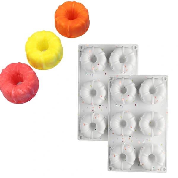 2 stk Mini Bundt Kakeform Hvit