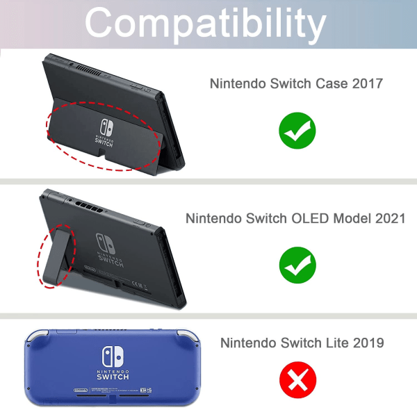 Switch Oled Model 2021 bärväska för Switch 2017