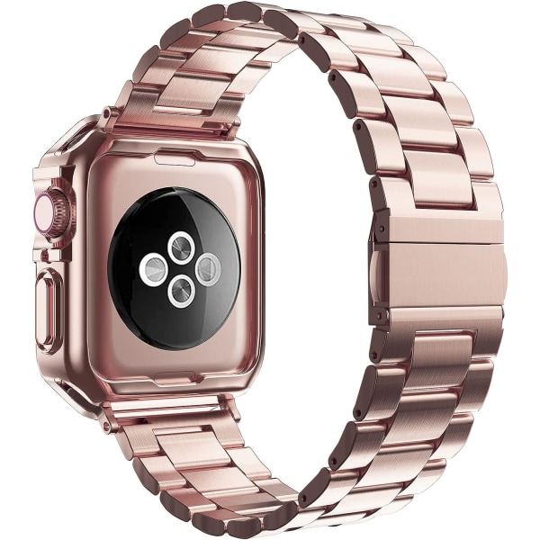 Kompatibel med Apple Watch Band och case Rose Gold 42/44/45mm