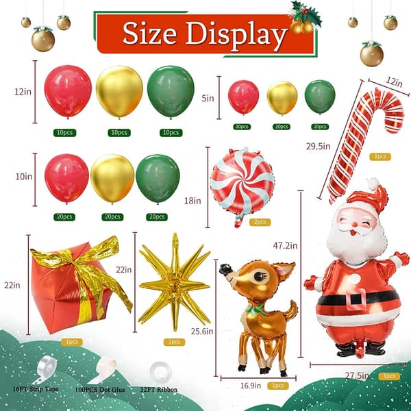 Juleballonger Girlander Bue Kit