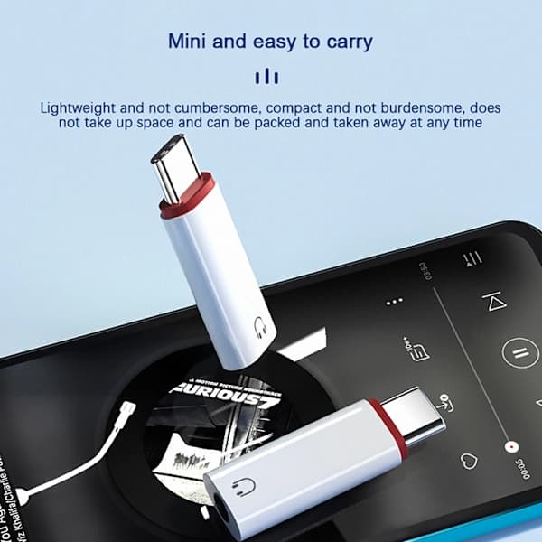 3,5 mm hun til Type C han adapter til bog