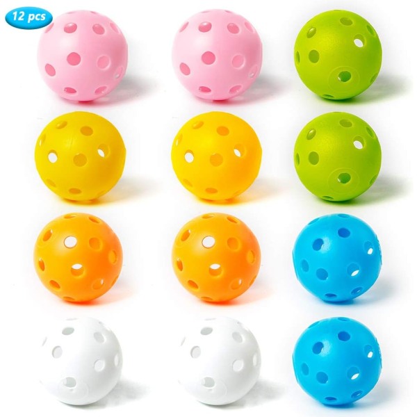Air Flow Hollow Practice-golfbollar - Plast-golfbollar för svingträning (12-pack)