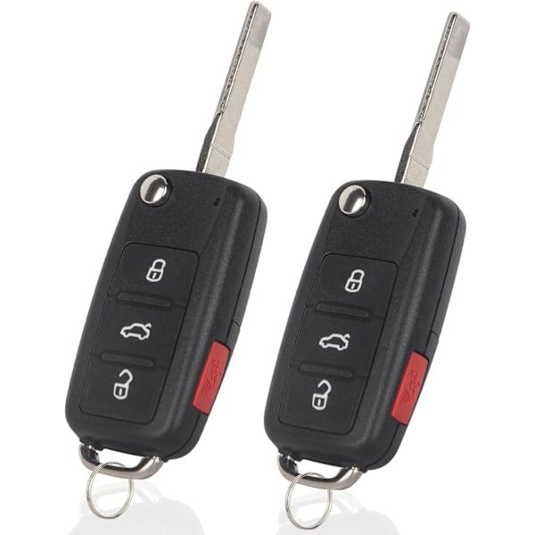 Nyckelbricka Fjärrkontroll Kompatibel med 2011-2016 VW Volkswagen Tiguan Touareg Jetta Beetle CC Eos Golf GTI Passat Bilnyckel Ersättning (NBG