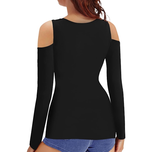 2025 Senaste Modell Damtoppar Sommar Djup V-ringning Kort & Lång Ärm Cold Shoulder Slim Fit Casual Sexiga T-shirts