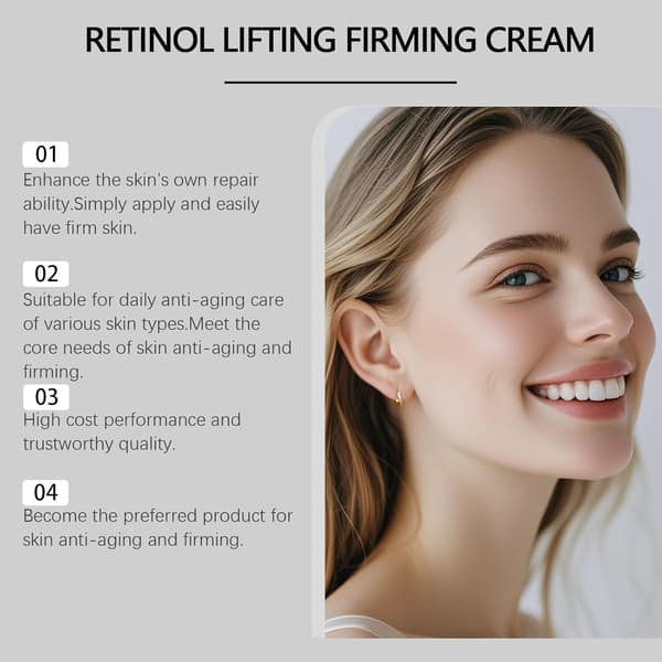 Anti-aldrende ansiktskrem 5 sekunder øyeblikkelig anti-rynke ansiktskrem for oppstramming og fasthet Retinol ansiktsfuktighetskrem reduserer rynker, fine linjer for W