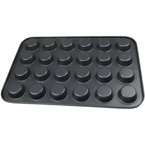 2-pak Mini Muffinforme til 24 Muffins, Mini Bageplade til Muffins, Mini Cupcakeforme, Muffinbageplade, Non-stick Belægning, Carbo