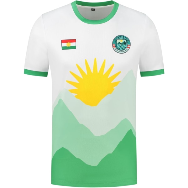 Kurdistan fotbollströja – kurdisk flagga, tröja – kurdistan t-shirt – fotbollströja av kurdiska berg