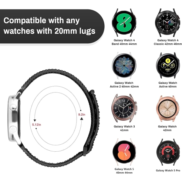 3-pack band kompatibel med Active 2 Watch Bands/Galaxy Watch