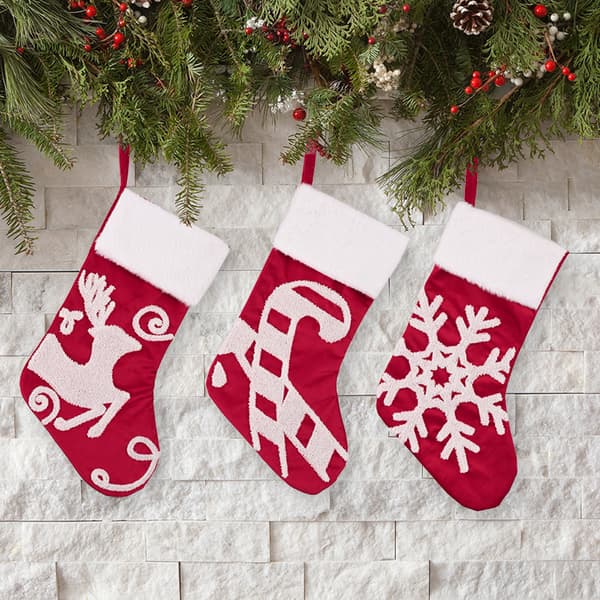 3 delar stor julklappsstrumpa presentpåse