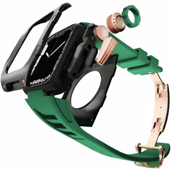 Rm mod kit för Apple Watch Series 8 7 45mm Metall Greenbr For 6 5 4 se 44MM