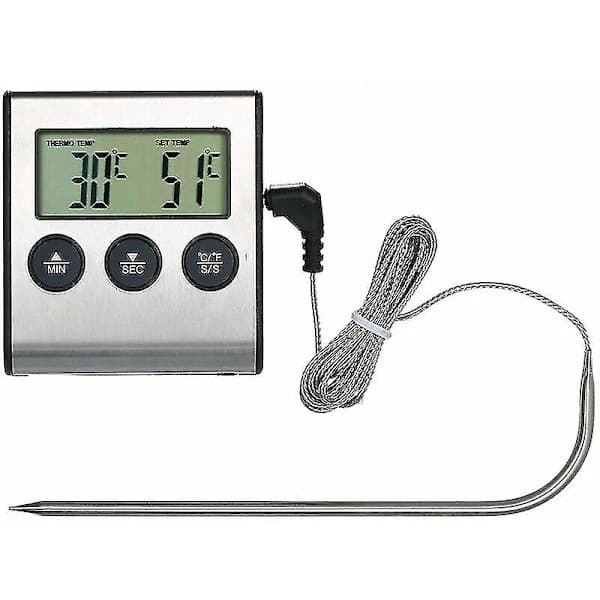 Kjøkkentermometer timer elektronisk probe kjøtttermometer grilltermometer