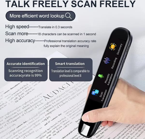 Smart Scan oversettelsespenn, tekstlesepenn, språoversettelsesenhet