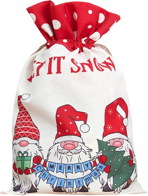 Jultomtesäck stor tygpåse