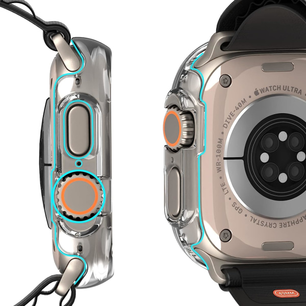 6-pack case för Apple Watch Series 8 Ultra 49Mm skärmskydd 6-Pack 4 49mm