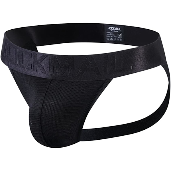 2025 Senaste Modell Herr Jockstrap Underkläder Atletiskt Stöd Prestanda Jockstrap Elastisk 2-pack Svart XX-Large