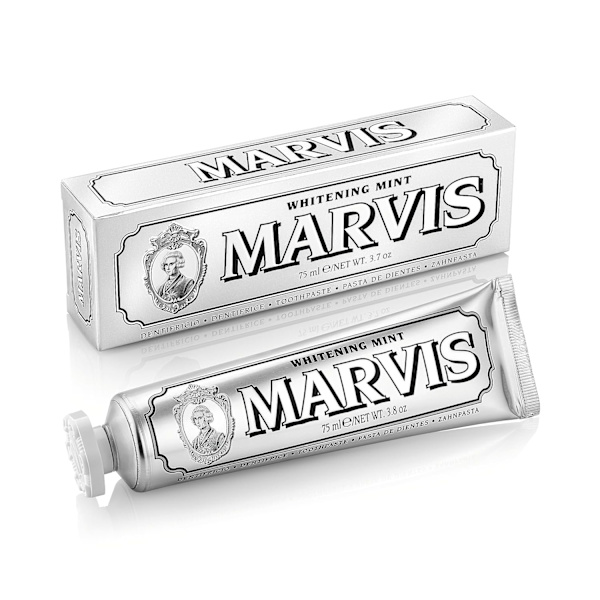 2-pakning italiensk whitening mint tannkrem, Mars voksen mintsmak, 85ml - Frisker opp pusten og renser munnen. Silver