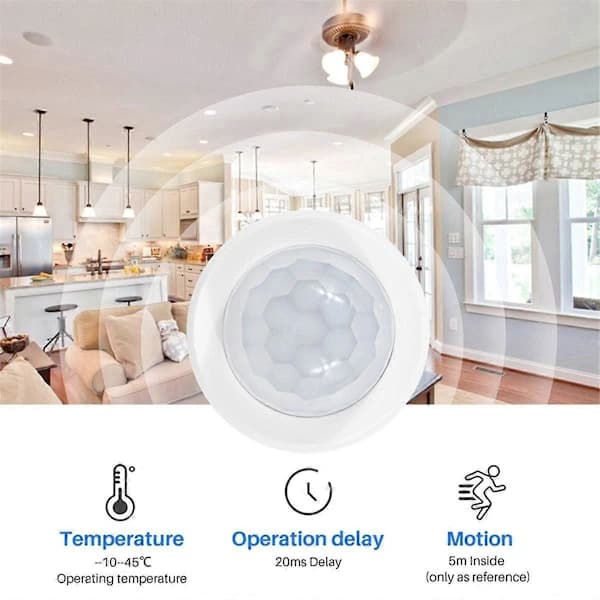 Tuya Zigbee PIR Rörelsesensor Människokroppsrörelsesensor Smart Life-kontroll Fungerar med Alexa Home