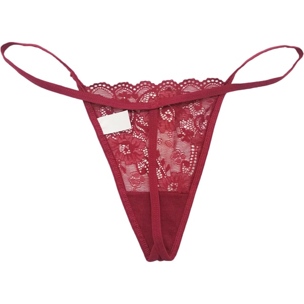 6-pack sexiga G-string-trosor i spets med blommor L266 M