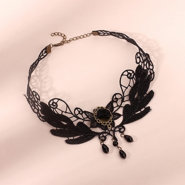 Flickor Punk Goth Choker Halsband, Charm