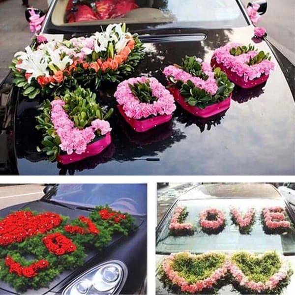Frisktskåret skumgummiler til hjerteformede blomsterarrangementer, DIY-skum