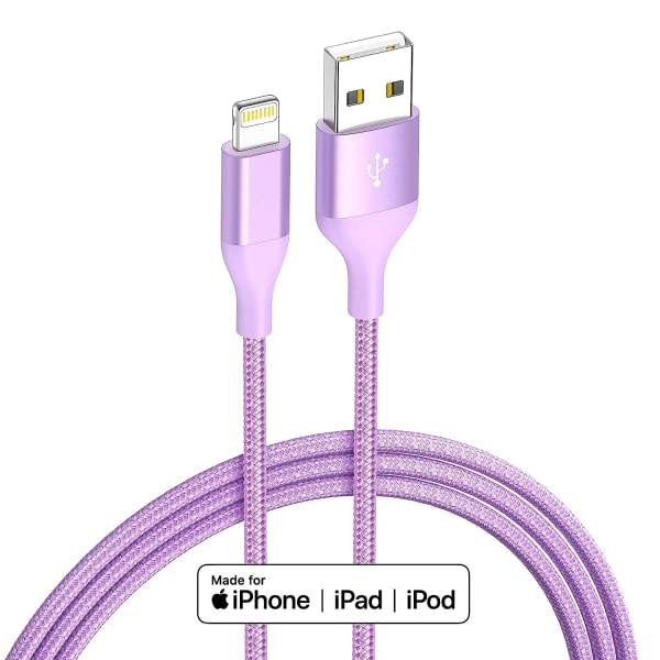 [Apple MFi-certifierad] 4-färgad Lightning-kabel 4-pack 6 fot