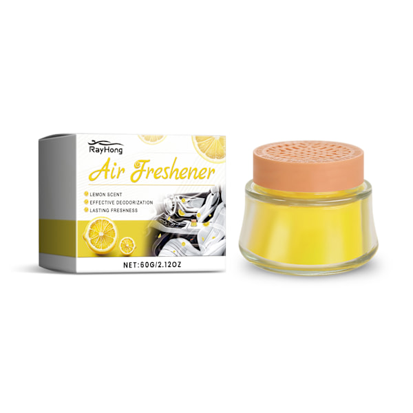 2025 Senaste Modell  Citron Doft Bil Solid Balm, Bil Luftfräschare Lätt Doft Portabel Bil Balm