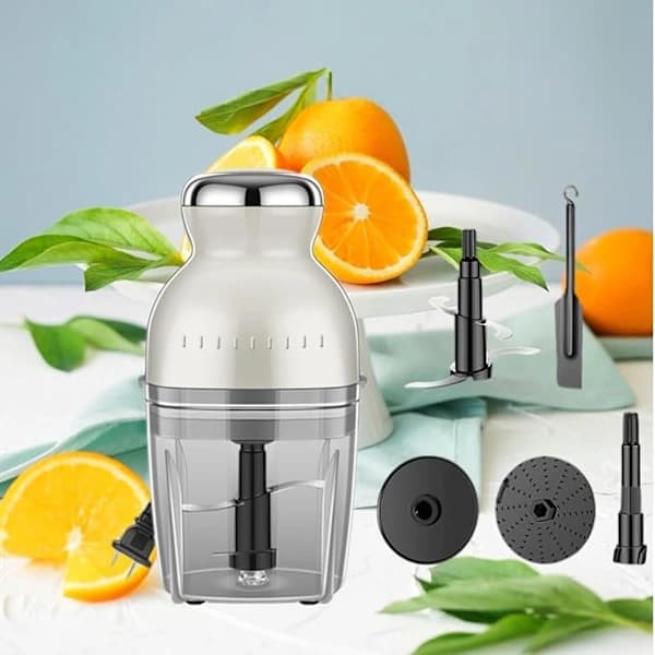 Multifunksjonell blender, fruktjuice, kjøttdeig, med flere tilbehør Blå