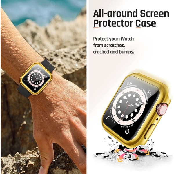 Vattentätt case för Apple Watch 40mm SE (andra generationen) Gold 40mm
