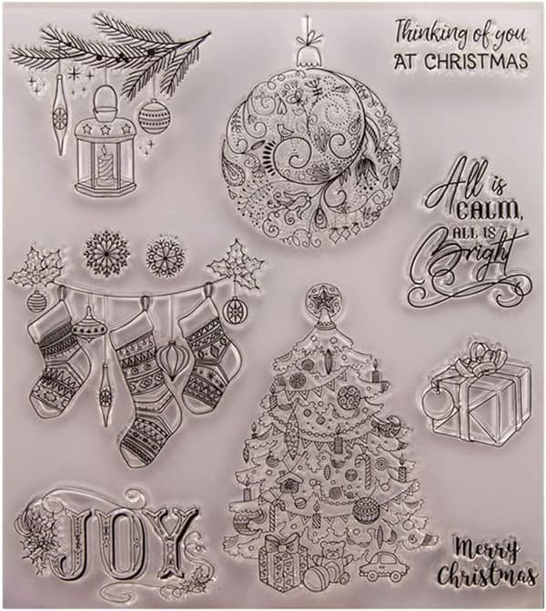 Julklara stämplar God Jul-stämplar
