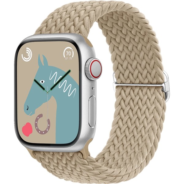 Flätat stretchigt justerbart watch för Apple Watch -band Stone 38MM/40MM /41MM