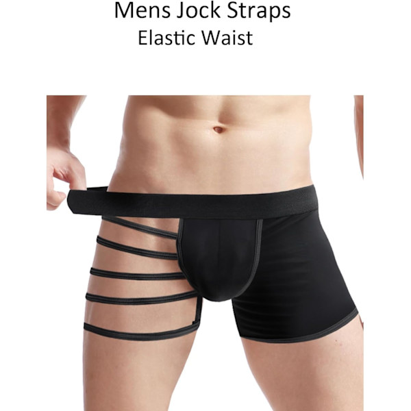 2025 Senaste Modell Herr Trosor Underkläder Is Silke Boxer Kalsonger Stringtrosor Sexiga Underkläder Raka Män Underbyxor Boxershorts-svart One Size